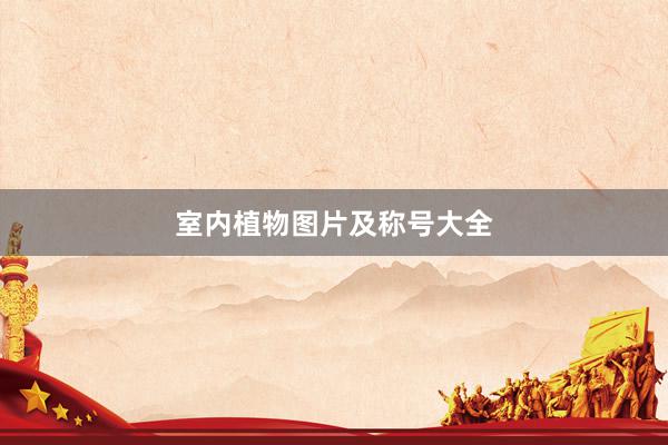 室内植物图片及称号大全
