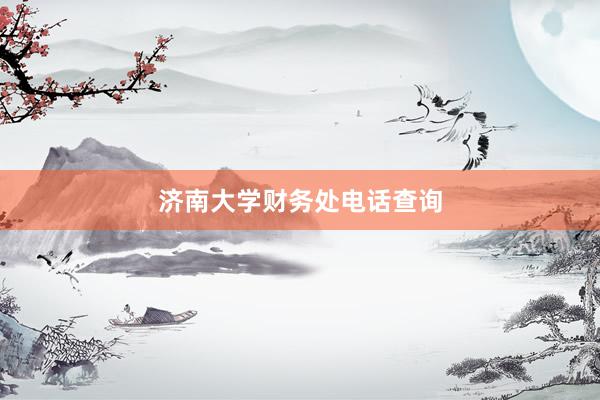 济南大学财务处电话查询